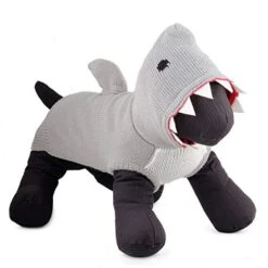 The Worthy Dog Hoodie Pet Sweater, Winter Warm Dog Clothing, Outfits Cold Weather Pet Coat, Knitted Sweater - Grey, XXL