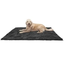 Furhaven 60" X 48" Highly Absorbent Dog Door Mat For Muddy Paws, 100% Washable, Perfect For Entryway, Kitchen, & Bathroom Use - Chenille Shammy Rug - Charcoal (Gray), Jumbo Plus/XXXL