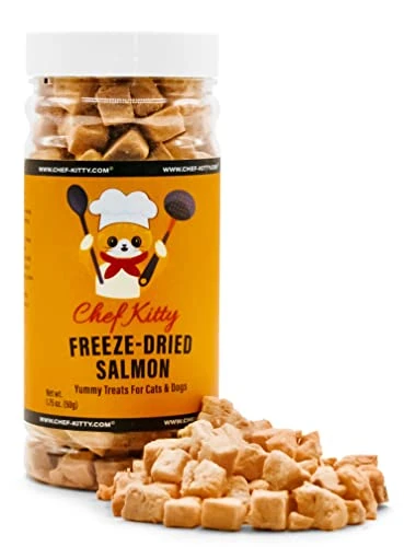 Chef Kitty - Premium Freeze Dried Cat Treats Salmon 1.75oz 3 Chef Kitty - Premium Freeze Dried Cat Treats Salmon 1.75oz