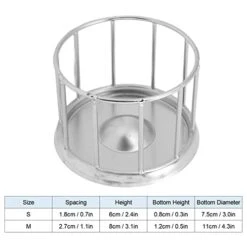 Reptile Stainless Steel Food Dish, Pet Round Railing Shape Tortoise Dish Water Tray Dish Water Tray For Home Vivarium Pet Store Lizard Turtle Chameleon Reptiles -Zoo Shop 41CoNOhCIgL