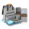 DELOMO Dog Travel Bag, Airline Approved Organizer Backpack With Multi-Function Pockets, 25L Accessories Set With 2 Food Storage Containers, 2 Foldable Bowls For Weekend Away 1 DELOMO Dog Travel Bag, Airline Approved Organizer Backpack With Multi-Function Pockets, 25L Accessories Set With 2 Food Storage Containers, 2 Foldable Bowls For Weekend Away -Zoo Shop 41D2RUoZhXL