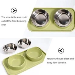 Balacoo Stainless Steel Cat Bowls Stainless Steel Dog Bowls Pet Water Bowl Food Feeder Bowl Cat Food Bowls For Dog Cat Rabbit Bird (Random Color) Puppy Feeder Stainless Steel Cat Bowl -Zoo Shop 41D4eHQzCHL