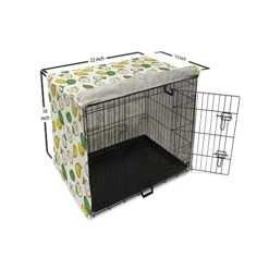 Ambesonne Fruit Dog Crate Cover, Fresh Pear Slices Leaves Juicy Organic Food Eat Summer Garden Pattern, Easy To Use Pet Kennel Cover For Small Dogs Puppies Kittens, 22 Inch, Green Earth Yellow White 22 Ambesonne Fruit Dog Crate Cover, Fresh Pear Slices Leaves Juicy Organic Food Eat Summer Garden Pattern, Easy To Use Pet Kennel Cover For Small Dogs Puppies Kittens, 22 Inch, Green Earth Yellow White -Zoo Shop 41D7EazS0fL