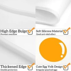 Ptlom Pet Placemat For Dogs And Cats, Non-Slip Waterproof Dog Feeding Mats Prevent Food And Water Overflow, Puppy Bowl Mat Suitable For Small, Medium And Large Pets, Silicone -Zoo Shop 41DJPgJG8IL