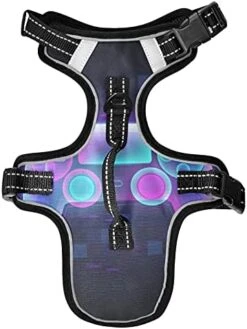 Poeticcity Seamless Colorful Japanese Food On White No Pull Vest Harness, Padded Reflective Adjustable Harnesses For Small To Large Dogs Cats With Leash Clips Easy Control Handle M -Zoo Shop 41DMFUNYuCL. AC