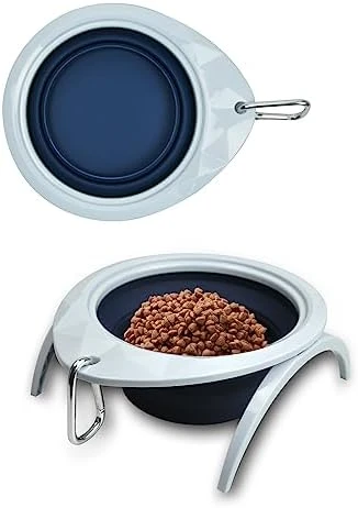 Collapsible Dog Bowl With Stand, Portable Foldable Food Dishes With Carabiner Clip, Pet Bowl With A Support, Travel Dog Cat Water Bowl (Pink) 9 Collapsible Dog Bowl With Stand, Portable Foldable Food Dishes With Carabiner Clip, Pet Bowl With A Support, Travel Dog Cat Water Bowl (Pink) - Image 7