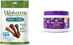WHIMZEES By Wellness Brushing Dental Chews For Dogs, Grain-Free, Long Lasting Treats, Freshens Breath Extra Small Breed, 48 Count -Zoo Shop 41DTR0uQK4L. AC