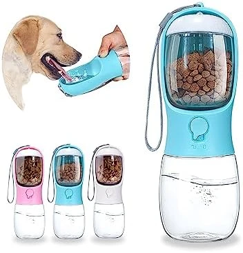 Paoakaola Dog Water Bottle 2 In 1, Leak Proof Portable Pet Water Bottle With Food Container, Outdoor Portable Water Dispenser For Cat, Rabbit, Puppy For Walking, Hiking, Camping, Travel(19oz Blue) 10 Paoakaola Dog Water Bottle 2 In 1, Leak Proof Portable Pet Water Bottle With Food Container, Outdoor Portable Water Dispenser For Cat, Rabbit, Puppy For Walking, Hiking, Camping, Travel(19oz Blue) - Image 8