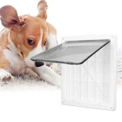 Cat Door, Pet Flap Door Guard Food Screw Fixing Glossy Automatic Closing Controllable Access For Dog Holes For Cat Holes (L) -Zoo Shop 41DuUR0wveL