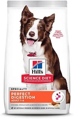 Hill's Science Diet Dry Dog Food, Adult, Perfect Digestion, Chicken, Brown Rice, & Whole Oats Recipe, 3.5 Lb. Bag -Zoo Shop 41Dxqs5dPGL. AC 2