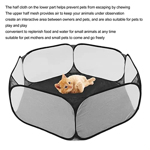 Feilei Pet Playpen Small Interactive Tent For Pets That Breathes Black 3 Feilei Pet Playpen Small Interactive Tent For Pets That Breathes Black