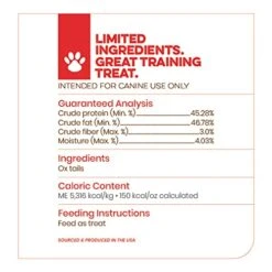 Scout & Zoe's Ox Tails Dog Treats - Indulge Your Pooch - High-Protein And All-Natural, Cleans Teeth, Supports Joints, Sustainably Sourced And USA Made - 3oz -Zoo Shop 41EBzj7DSqL