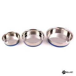 Max And Neo Heavyweight Non-Skid Rubber Bottom Stainless Steel Dog Bowl - We Donate A Bowl To A Dog Rescue For Every Bowl Sold (Medium - 50oz - 8" Diameter) -Zoo Shop 41EFZp5NbtL