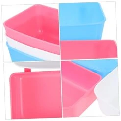 NOGRAX 3pcs Parrot Holder Cup Conure Budgie Water Feeding Dispenser Cups Cage Chinchi Slot Plate Gamefowl Dish Greys Animals Accessories Feeder Trough Container Storage Lovebird Feeder -Zoo Shop 41EQUCRl6wL