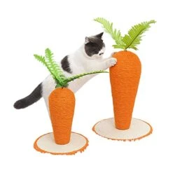 JYDQM Cats Scratcher Tree Tower Scratching Cats Tree Cute Carrot Cats Climbing Post Funny Cats Grinding Claw Post Pet Supplies (Color : A, Size : M Code) -Zoo Shop 41EjsnkQeqL