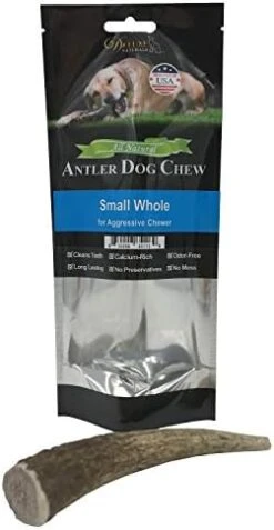 Deluxe Naturals Elk Antler Chews For Dogs | Naturally Shed USA Collected Elk Antlers | All Natural A-Grade Premium Elk Antler Dog Chews | Product Of USA, 1-LB Pack Large Cuts -Zoo Shop 41F09jtmtDL. AC