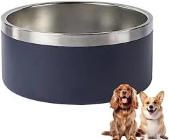 Stainless Steel Dog Bowls For Food/Water 64oz For Large Dogs, Durable Double Walled Vacuum Insulated Dog Feeding Bowl, Drop Resistant Non Spill Non Skip (64oz-Wild Red) -Zoo Shop 41FCTYE9w4L. AC