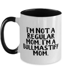 GENERIC Unique Bullmastiff Dog Gifts, I'm Not A Regular Mom. I'm A, Bullmastiff Dog Two Tone 11oz Mug From Friends, Cup For Pet Lovers, Bullmastiff Dog Toys, Bullmastiff Dog Beds, Bullmastiff Dog Food,