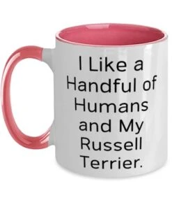 GENERIC Surprise Russell Terrier Dog Gifts, I Like A Handful Of, Epic Birthday Two Tone 11oz Mug Gifts For Pet Lovers From Friends, Dog Toys, Dog Beds, Dog Food, Dog Bowls, Dog Collars, Dog Leashes