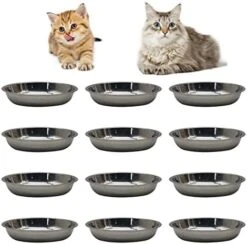 Hamiledyi 12 Pcs Stainless Steel Cat Bowls Replacement Whisker Fatigue Relief Cat Plates Pet Water Dish Shallow Kitten Bowls Pet Bowls For Dogs Cats And Other Small Animals (7.68 Inch Diameter) 19 Hamiledyi 12 Pcs Stainless Steel Cat Bowls Replacement Whisker Fatigue Relief Cat Plates Pet Water Dish Shallow Kitten Bowls Pet Bowls For Dogs Cats And Other Small Animals (7.68 Inch Diameter) -Zoo Shop 41G6hVhVyyL. AC