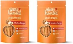 WholeHearted Grain Free Soft And Chewy Dog Stick Treats (Chicken & Beef & Bacon, 3-6 OZ)