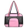 JOZZY Pet Travel Bag Portable Dog Carrier Bag Breathable Mesh Pet Puppy Travel Bag Backpack Outdoor Shoulder Bag For Small Dogs Cats Chihuahua Yorkie (Color : Pink, Size : Medium)