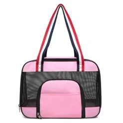 JOZZY Pet Travel Bag Portable Dog Carrier Bag Breathable Mesh Pet Puppy Travel Bag Backpack Outdoor Shoulder Bag For Small Dogs Cats Chihuahua Yorkie (Color : Pink, Size : Medium)