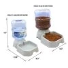 GENERIC Automatic Dog Cat Feeders Water Bowl Dispenser Cat Water Fountain Large Capacity 1-Gallon Water Capacity, 10-Pound Food Large Capacity For Medium Large Pets 1 GENERIC Automatic Dog Cat Feeders Water Bowl Dispenser Cat Water Fountain Large Capacity 1-Gallon Water Capacity, 10-Pound Food Large Capacity For Medium Large Pets -Zoo Shop 41GSHieafZL