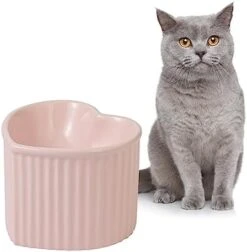 Pink Ceramic Raised Cat Bowls, Tilted Elevated Food Or Water Bowls, Stress Free, Backflow Prevention, Dishwasher And Microwave Safe, Lead & Cadmium Free 25 Pink Ceramic Raised Cat Bowls, Tilted Elevated Food Or Water Bowls, Stress Free, Backflow Prevention, Dishwasher And Microwave Safe, Lead & Cadmium Free -Zoo Shop 41GUrS5LXxL. AC