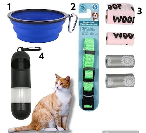 GENERIC Random Color 11 Oz Collapsible Dog Cat Travel Bowl With 70 Waste Bags Dog Collar Waste Bag Dispenser With Santizer 6 GENERIC Random Color 11 Oz Collapsible Dog Cat Travel Bowl With 70 Waste Bags Dog Collar Waste Bag Dispenser With Santizer - Image 4