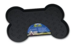Loving Pets Bella Spill-Proof Pet Mat For Dogs, Large, Black
