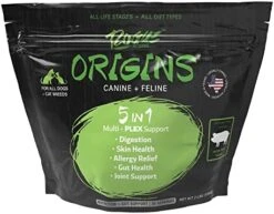 ROGUE PET SCIENCE Origins 5-in-1 Dog Supplement - Powdered Food Topper W/Natural Omega 3 Fish Oil - Supports Healthy Digestion, Skin, And Coat - Helps Reduce Itching & Joint Inflammation (5 Lbs) -Zoo Shop 41GlWFq1XdL. AC