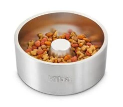 Kiba Pet Supply Ozark Ultra Premium 304 Food Grade Stainless Steel Slow Feed/Feeder Dog Bowl
