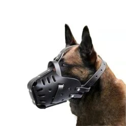Pet Muzzles, Leather Made, Medium And Large Size Dogs, German Shepherd Doberman, Anti Bite Masks Dog Training, ​Defense Muzzles, Service Training Adjustable Breathable,Large -Zoo Shop 41GtOlR72jL