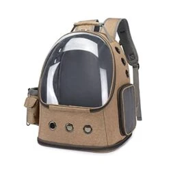 LEFEDA Backpack Bubble Space Capsule For Small Dogs And Puppies Pet Travel Backpacks Breathable Outdoor Hiking Walking Pet Backpack Carrier (Color : Khaki) -Zoo Shop 41GxACaPMLL