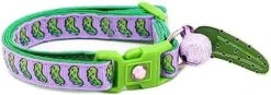 Pickle Cat Collar With Bell | Safety Breakaway Collar | Adjustable Large Size Or Kitten Collar (Small(10lbs & Less), Blue) -Zoo Shop 41Gy 6zVviL. AC