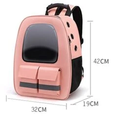 AYENCI Pet Backpack, Pet Bag Portable Backpack Dog Cat Breathable Pet Bag Travel Accessories Pet Supplies (Color : Pink 2) -Zoo Shop 41GyxeErv0L