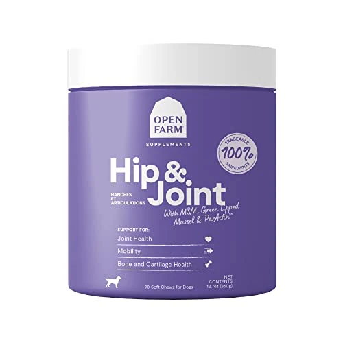 Open Farm Hip & Joint Chews, Dog Supplement, Dog Vitamins, Supports Joint Health And Mobility Using Traceable And Vet-Approved Ingredients, 12.7 Oz, 90 Count 3 Open Farm Hip & Joint Chews, Dog Supplement, Dog Vitamins, Supports Joint Health And Mobility Using Traceable And Vet-Approved Ingredients, 12.7 Oz, 90 Count