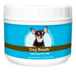 Herbsmith Dog Breath - Dog Dental Care Solution - Natural Dog Breath Freshener That Tackles Tartar - Dental Powder For Dogs - 500g Powder -Zoo Shop 41H3kLIztoL 1
