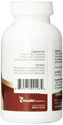 Imagilin Technology, LLC MitoMax-Premium Probiotics For Dogs And Cats, 100 Capsules Per Bottle -Zoo Shop 41H88E4QRzL