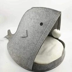 Cute Pet Bed Shark Shaped Cat Cave House Decorative Comfy Pet Nest Soft Small Animal Felt House -Zoo Shop 41HH32cEWOL. AC