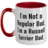 GENERIC Motivational Russell Terrier Dog Two Tone 11oz Mug, I'm Not A Regular, Best Gifts For Friends From Friends, Birthday Gifts, Dog Toys, Dog Beds, Dog Food, Dog Bowls, Dog Collars, Dog Leashes -Zoo Shop 41HNviUhQEL
