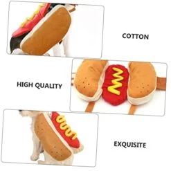 2 Pcs Pet Transformation Costume Food Decor Cosplay Costumes Halloween Decor Hotdog Pet Costume Dog Costume Cat Outfits Pet Role Play Clothes Warm Pet Clothes Delicate Pet Costume -Zoo Shop 41HXWOM4oML