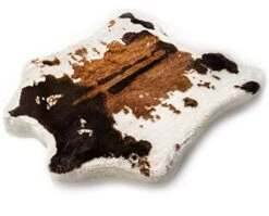 PAW BRANDS Puprug Faux Cowhide Memory Foam Orthopedic Dog Bed, Premium Memory Foam Base With Ultra-Soft Faux Fur Cover, Water-Resistant Liner, Easy To Clean (Brown And White) -Zoo Shop 41Ha0h5sCAL