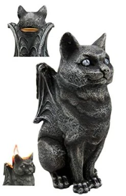 GENERIC HomDEc Stoic Moon Guardian Feline Cat Gargoyle Holder 5.5" H