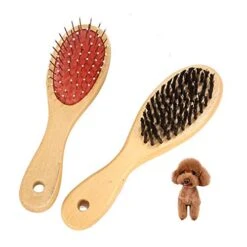YangYan Double-Sided Pet Comb Big Dog Brush Comb For Cats Dogs Hair Wooden Removal Soft Brush Pet Comb Grooming Products Care (Color : Yellow, Size : L) -Zoo Shop 41HpyOTYs1L