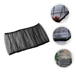 GANAZONO Bird Cage Bird Cage Food Catcher Bird Cage Catcher Mesh Catcher Guard Net Bird Cage Net Cage Net Cover Cage Apron Xuan Feng Black Mesh Gauze Budgie Cage Cover Birdcage Guard -Zoo Shop 41HvndL8iGL