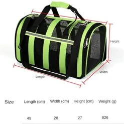 LEFEDA Pet Carrier Bag Portable Polyester Cloth Mesh Small Medium Dogs Cats Carrying Bags Comfortable Breathable Transfer Travel Bag Pet Backpack Carrier (Color : Black) -Zoo Shop 41HzFt19aGL
