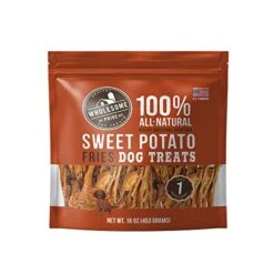 Wholesome Pride Sweet Potato Fries Dog Treats, Dehydrated, Made In The USA, Grain Free, Healthy Dog Chews, 16 Oz
