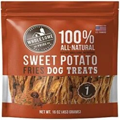 Wholesome Pride Sweet Potato Fries Dog Treats, Dehydrated, Made In The USA, Grain Free, Healthy Dog Chews, 16 Oz -Zoo Shop 41HzsMROlJL. AC